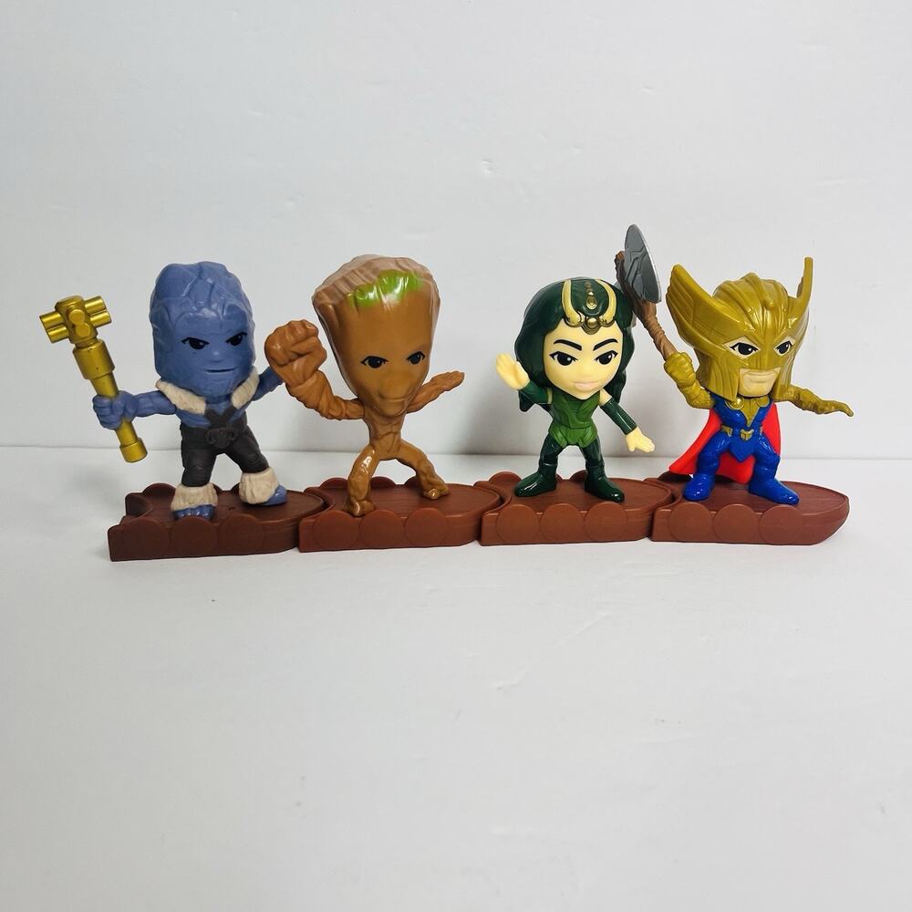 Marvel Thor Love and Thunder McDonalds Happy Meal Toy Lot Korg Groot Mantis 2022